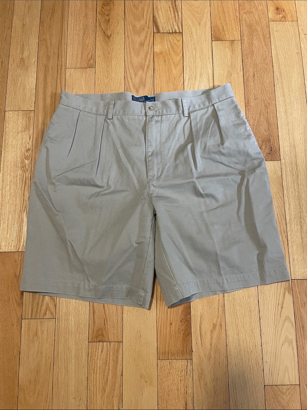 Polo by Ralph Lauren Light Gray Flat-Front Men's Shorts